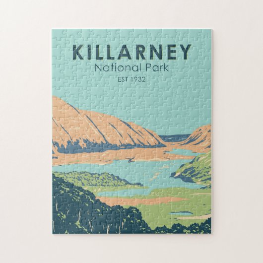 Puzzle Killarney National Park Irlande Travel Art Vintage (Vertical)