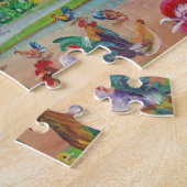 Puzzle Kilohana Kauai avec des coqs et des poulets (Côté)