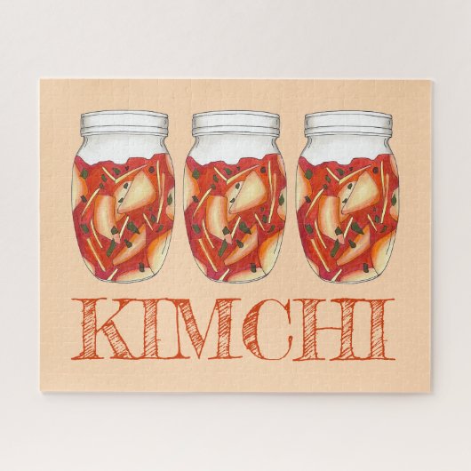 Puzzle Kimchi Fermenté Chou Cuisine coréenne (Horizontal)
