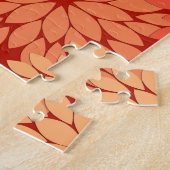 Puzzle Kimono Floral Moderne Impression, Mandarin Orange (Côté)