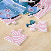 Puzzle Kimono Kokeshi de chat de Maneki Neko Kawaii de (Côté)