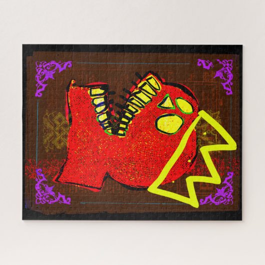 Puzzle King Calavera Skull Geek NFT Art (Horizontal)