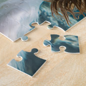 Puzzle King Charles Cocker Spaniel driving in ocean (Côté)