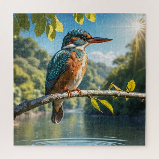 Puzzle Kingfisher Majestic, Oiseau sauvage par rivière da (Vertical)