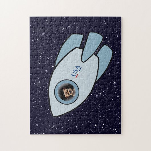 Puzzle KiniArt Frontière Terrier Rocket Chien Chien Puzzl (Vertical)