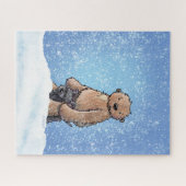 Puzzle KiniArt Sasquatch Snowy Bigfoot & Scottie Chien (Horizontal)