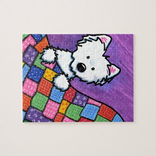 Puzzle KiniArt Westie sur surface composée (Horizontal)