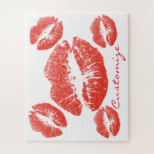 Puzzle Kissing Red lips (Vertical)