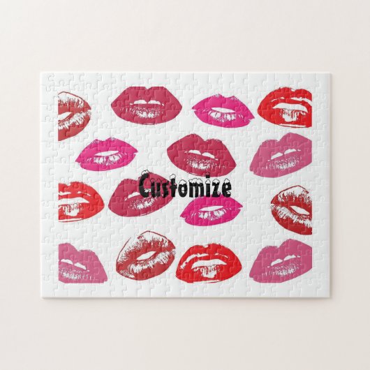 Puzzle Kissing Red lips (Horizontal)