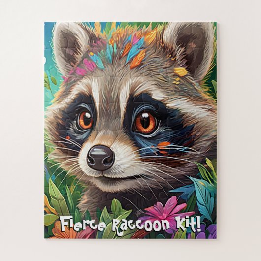 Puzzle Kit Raccoon Cute & Fierce ! (Vertical)