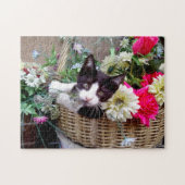Puzzle Kitten dans un panier (Horizontal)