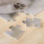 Puzzle Kitten dormant sur un tapis blanc, haut (Côté)