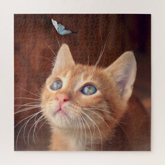 Puzzle Kitten et papillon (Vertical)