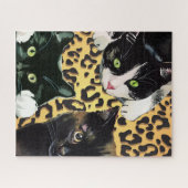 Puzzle Kitten Kaboodle Chats sur Empreinte de léopard (Horizontal)