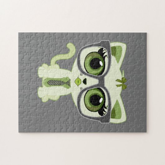 Puzzle Kitten Nerd - Vert (Horizontal)