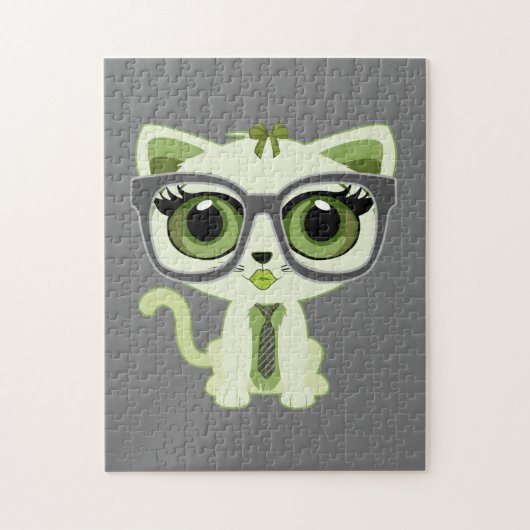 Puzzle Kitten Nerd - Vert (Vertical)