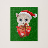 Puzzle Kitten Noël Père Noël avec cadeau (Vertical)