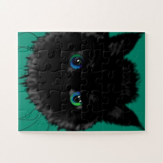 Puzzle Kitty noir (Horizontal)