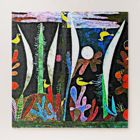 Puzzle Klee - Paysage aux oiseaux jaunes (Vertical)