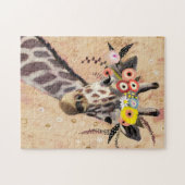 Puzzle Klimt Giraffe | Couronne De Fleurs (Horizontal)