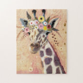 Puzzle Klimt Giraffe | Orné De Fleurs (Vertical)
