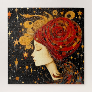 Puzzle Klimt moderne Inspiré Starry Night Portrait