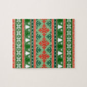 Puzzle knitted ugly sweater de Christmas (Horizontal)