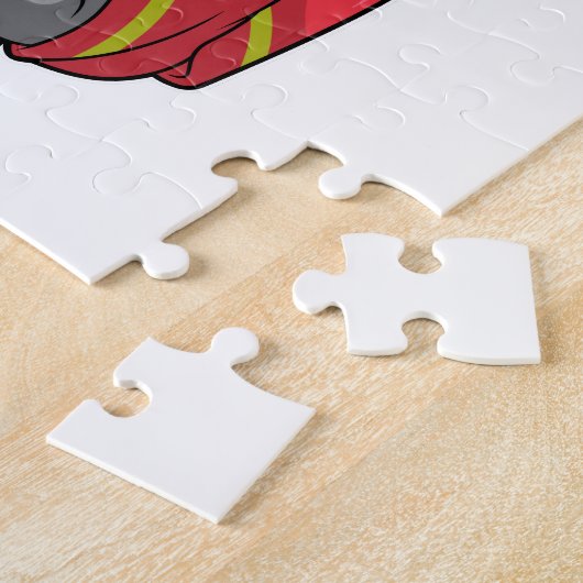 Puzzle Koala as Firefighter with Fire hydrant (Côté)