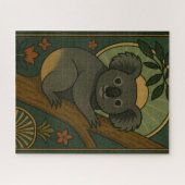 Puzzle Koala ornemental en Mandala botanique (Horizontal)
