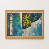 Puzzle Koh Phangan Thaïlande Travel Art Vintage (Horizontal)