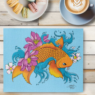 Puzzle Koi et fleurs
