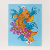 Puzzle Koi et fleurs (Vertical)