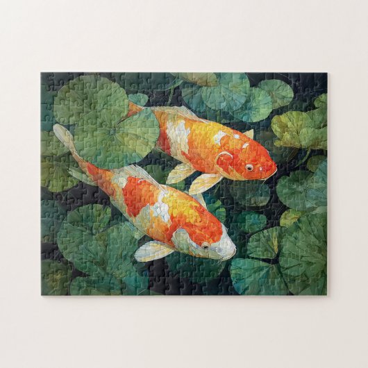 Puzzle Koi Fish Pond Lily Pads (Horizontal)