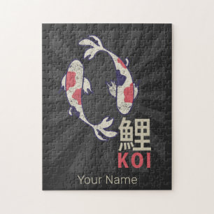 Puzzle Koi Vintage Nishikigoi Carpe japonaise pour Aquari