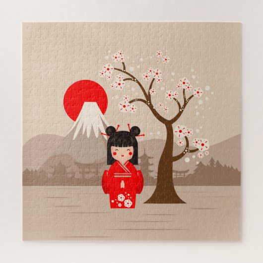 Puzzle Kokeshi - Poupée japonaise (Vertical)