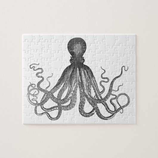 Puzzle Kraken - Octopus géant noir / Cthulu (Horizontal)