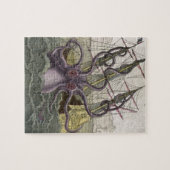 Puzzle Kraken/poulpe Eatting un bateau de pirate, couleur (Horizontal)