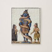 Puzzle Krishna a serré par le serpent de Kaliya, de 'Voya (Vertical)