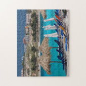 Puzzle Ksamil, bord de plage de la ville (Vertical)