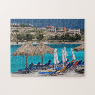 Puzzle Ksamil, le front de mer de la ville