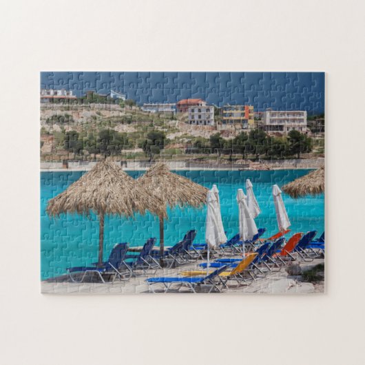 Puzzle Ksamil, le front de mer de la ville (Horizontal)