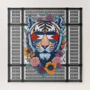 Puzzle Kufiyah traditionnel palestinien tigre cool