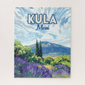 Puzzle Kula Maui Haleakala Hawaii Lavender Retro (Vertical)