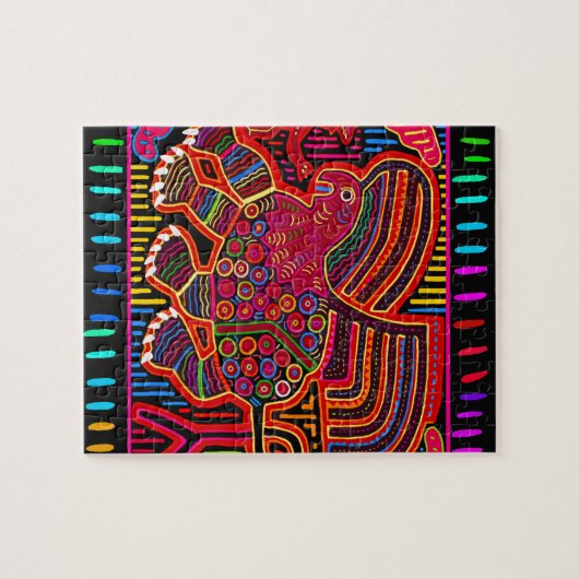 Puzzle Kuna Indian Friendly Dragon (Horizontal)