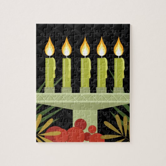 Puzzle kwanzaa noir (Vertical)