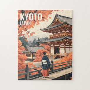 Puzzle Kyoto Japon Voyage Automne Temple Personnaliser