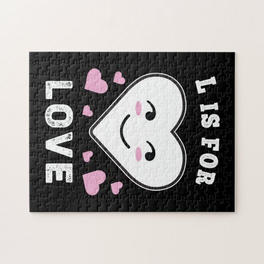 Puzzle L C'est pour l'amour Anniversaire Saint Valentin J (Horizontal)