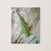 Puzzle L Cooper Goo Goo Eyes Antique Pêche Lure (Vertical)