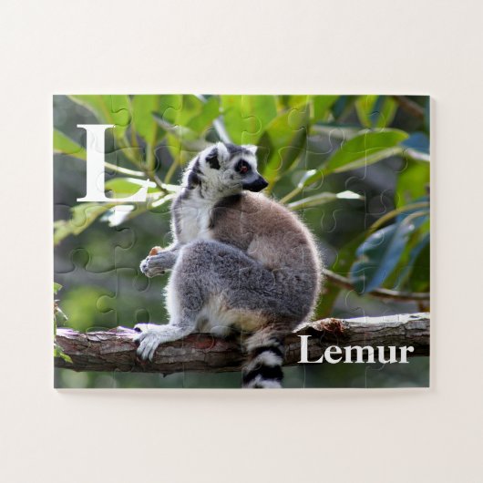 Puzzle L est pour lemur (Horizontal)