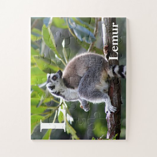 Puzzle L est pour lemur (Vertical)
